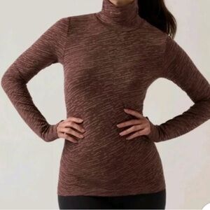 Athleta Flurry Seamless Turtleneck Shirt